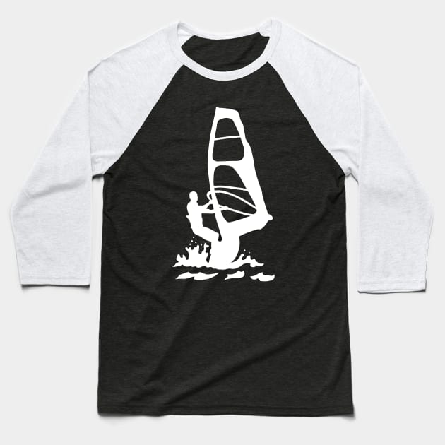 Windsurfing Baseball T-Shirt by sibosssr